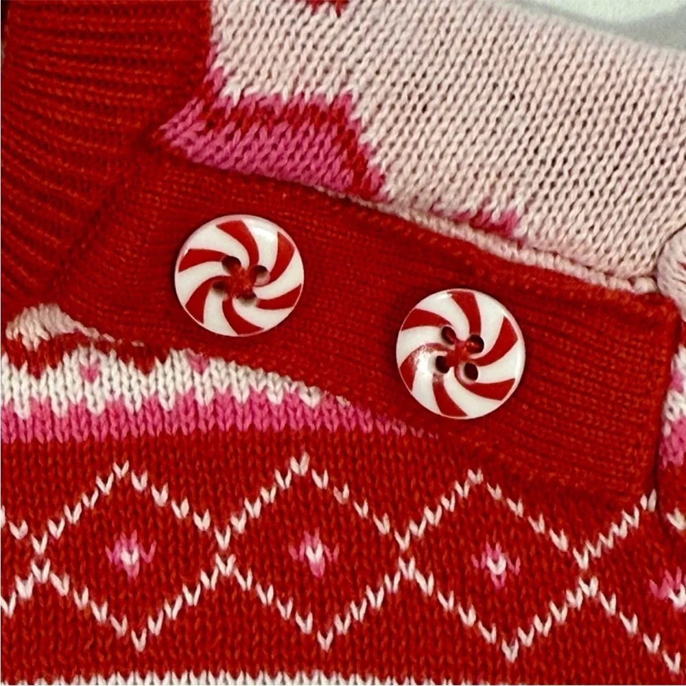 Gymboree Gingerbread Fair Isle Sweater Dress Girls 7 Christmas Cotton Snowmen